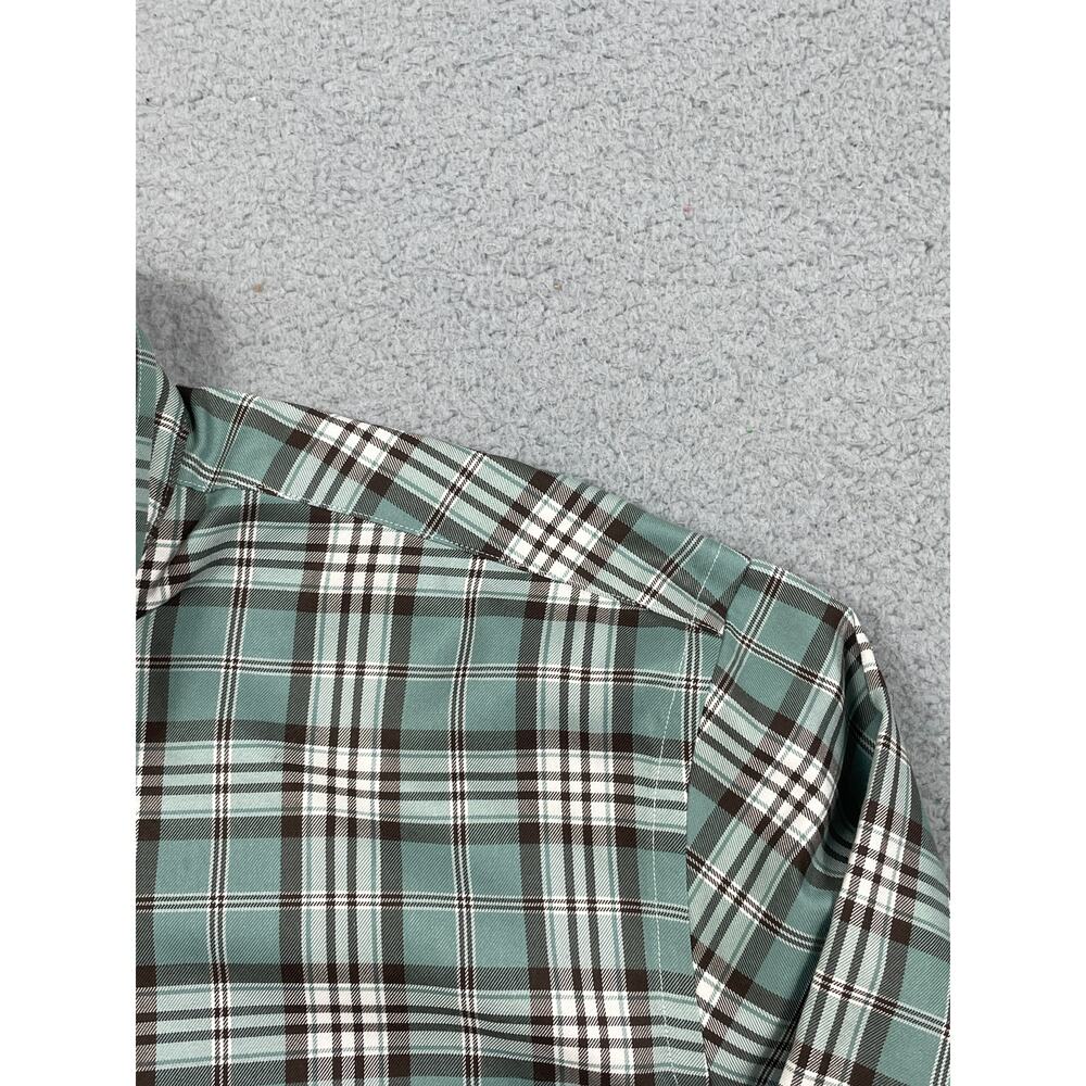 Brooks Brothers Mens Size XL Regent Green Plaid Long Sleeve Button Up Shirt - Picture 7 of 12